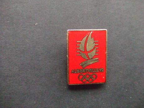 Olympische Spelen Albertville 1992 rood emaille model